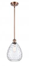  516-1S-AC-G372 - Waverly - 1 Light - 8 inch - Antique Copper - Mini Pendant