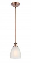  516-1S-AC-G441-LED - Brookfield - 1 Light - 6 inch - Antique Copper - Mini Pendant