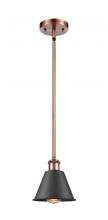  516-1S-AC-M8-BK-LED - Smithfield - 1 Light - 7 inch - Antique Copper - Mini Pendant