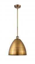  516-1S-BB-MBD-12-BB - Bristol - 1 Light - 12 inch - Brushed Brass - Pendant