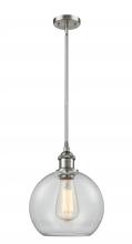  516-1S-SN-G122-LED - Athens - 1 Light - 8 inch - Brushed Satin Nickel - Mini Pendant