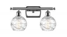  516-2W-PC-G1213-6-LED - Athens Deco Swirl - 2 Light - 16 inch - Polished Chrome - Bath Vanity Light