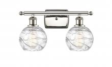  516-2W-PN-G1213-6-LED - Athens Deco Swirl - 2 Light - 16 inch - Polished Nickel - Bath Vanity Light