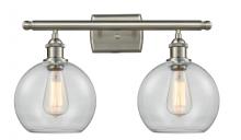  516-2W-SN-G122-LED - Athens - 2 Light - 18 inch - Brushed Satin Nickel - Bath Vanity Light