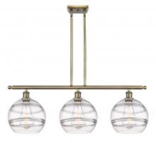  516-3I-AB-G556-10CL - Rochester - 3 Light - 37 inch - Antique Brass - Cord hung - Island Light