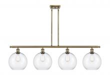  516-4I-AB-G122-10 - Athens - 4 Light - 48 inch - Antique Brass - Stem Hung - Island Light