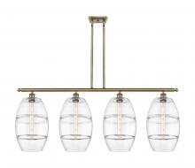  516-4I-AB-G557-10CL - Vaz - 4 Light - 48 inch - Antique Brass - Cord hung - Island Light