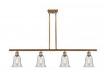  516-4I-BB-G2812-LED - Hanover - 4 Light - 48 inch - Brushed Brass - Cord hung - Island Light