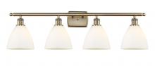  516-4W-AB-GBD-751 - Bristol - 4 Light - 38 inch - Antique Brass - Bath Vanity Light