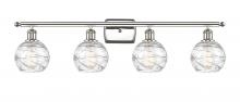  516-4W-PN-G1213-6 - Athens Deco Swirl - 4 Light - 36 inch - Polished Nickel - Bath Vanity Light