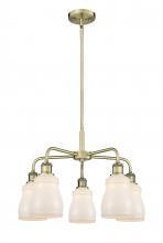  516-5CR-AB-G391 - Ellery - 5 Light - 23 inch - Antique Brass - Chandelier