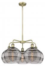  516-5CR-AB-G556-10SM - Rochester - 5 Light - 28 inch - Antique Brass - Chandelier