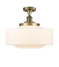  517-1CH-AB-G691-16-LED - Bridgeton - 1 Light - 12 inch - Antique Brass - Semi-Flush Mount