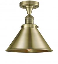  517-1CH-AB-M10-AB-LED - Briarcliff - 1 Light - 10 inch - Antique Brass - Semi-Flush Mount