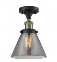 Innovations Lighting 517-1CH-BAB-G43-LED - Cone - 1 Light - 8 inch - Black Antique Brass - Semi-Flush Mount