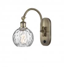  518-1W-AB-G1215-6-LED - Athens Water Glass - 1 Light - 6 inch - Antique Brass - Sconce