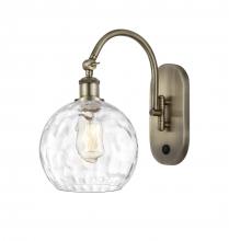  518-1W-AB-G1215-8-LED - Athens Water Glass - 1 Light - 8 inch - Antique Brass - Sconce