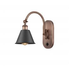  518-1W-AC-M8-BK-LED - Smithfield - 1 Light - 7 inch - Antique Copper - Sconce