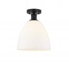  616-1F-BK-GBD-91 - Bristol - 1 Light - 9 inch - Matte Black - Semi-Flush Mount