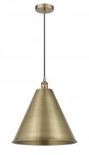  616-1P-AB-MBC-16-AB - Berkshire - 1 Light - 16 inch - Antique Brass - Cord hung - Mini Pendant