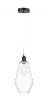  616-1P-BK-G652-7 - Cindyrella - 1 Light - 7 inch - Matte Black - Cord hung - Mini Pendant