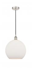  616-1P-PN-G121-12-LED - Athens - 1 Light - 12 inch - Polished Nickel - Cord hung - Mini Pendant