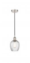  616-1P-PN-G292-LED - Salina - 1 Light - 6 inch - Polished Nickel - Cord hung - Mini Pendant