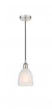  616-1P-PN-G441-LED - Brookfield - 1 Light - 6 inch - Polished Nickel - Cord hung - Mini Pendant