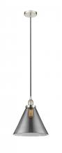  616-1PH-PN-G43-L-LED - Cone - 1 Light - 12 inch - Polished Nickel - Cord hung - Mini Pendant