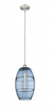  616-1S-SN-G557-10BL - Vaz - 1 Light - 10 inch - Brushed Satin Nickel - Cord hung - Mini Pendant