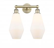  616-2W-AB-G651-7 - Cindyrella - 2 Light - 16 inch - Antique Brass - Bath Vanity Light