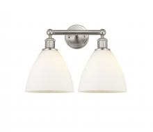  616-2W-SN-GBD-751 - Bristol - 2 Light - 17 inch - Brushed Satin Nickel - Bath Vanity Light