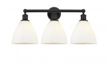  616-3W-BK-GBD-751 - Bristol - 3 Light - 26 inch - Matte Black - Bath Vanity Light