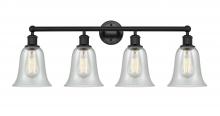  616-4W-BK-G2812 - Hanover - 4 Light - 33 inch - Matte Black - Bath Vanity Light