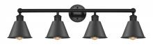  616-4W-BK-M8-BK - Smithfield - 4 Light - 34 inch - Matte Black - Bath Vanity Light