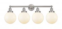  616-4W-SN-G201-8 - Beacon - 4 Light - 35 inch - Brushed Satin Nickel - Bath Vanity Light