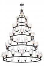  8203456-BK-G112 - Cobbleskill - 45 Light - 60 inch - Matte Black - Chain Hung - Chandelier