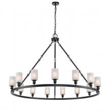  860-BK-G801 - Clymer - 20 Light - 60 inch - Matte Black - Chain Hung - Chandelier