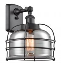  916-1W-BK-G73-CE-LED - Bell Cage - 1 Light - 8 inch - Matte Black - Sconce