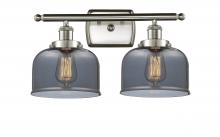  916-2W-SN-G73-LED - Bell - 2 Light - 18 inch - Brushed Satin Nickel - Bath Vanity Light