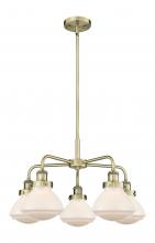  916-5CR-AB-G321 - Olean - 5 Light - 25 inch - Antique Brass - Chandelier