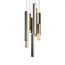  PD-64809R-BK/AB-BK - Chaos Multilight Pendant Light