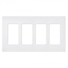  SC-4-SW - SATIN COLOR 4-GANG WALLPLATE SNOW