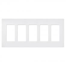  SC-5-SW - SATIN COLOR 5-GANG WALLPLATE SNOW