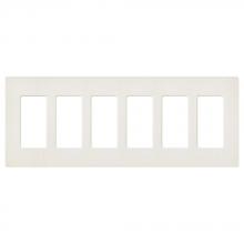  SC-6-BI - SATIN COLOR 6-GANG WALLPLATE BISCUIT