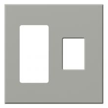  VWP-2RC-GR - VAREO WALLPLATE 2GNG RECEPT/ CONT GRAY