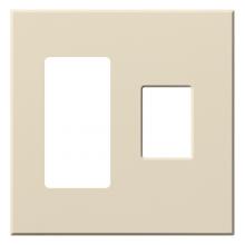  VWP-2RC-LA - VAREO WALLPLATE 2GNG RCPT/CONT LIGHT AL