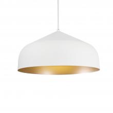  49117-WH/GD - Helena 17-in White/Gold 1 Light Pendant