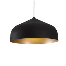  PD9117-BK/GD - Helena 17-in Black/Gold LED Pendant