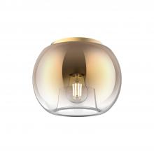  FM57508-BG/CP - Samar 8-in Brushed Gold/Copper 1 Light Flush Mount